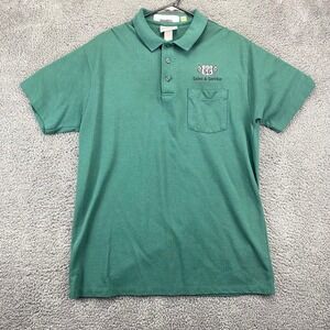 Century Place Route 66 Sales Service Green Polo Shirt Mens Size L‎
